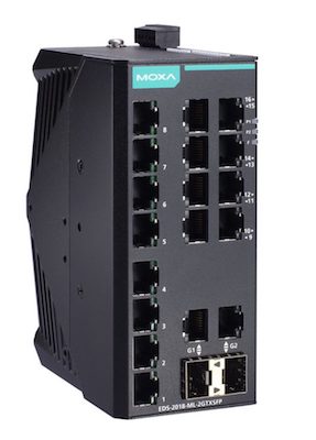 Compact Unmanaged Switch Line from Moxa Offers up to 18 ports