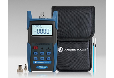 Jonard Tools: Fiber Optic Power Meter with Data Storage (-50 to +26 dBm) and FC/SC/LC Adapters