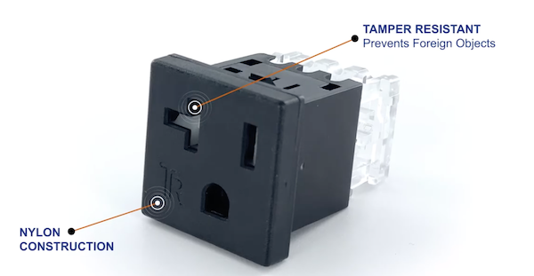 NEMA Tamper Resistant Convenience Outlets from Qualtek Electronics
