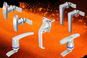 FDB Panel Fittings: Traditional Stainless Steel L and T Handles for Cabinet Locking