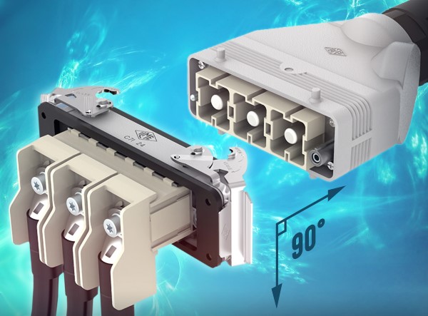 Mencom: Right-Angle Connector Modules Save Space in High-Power Applications
