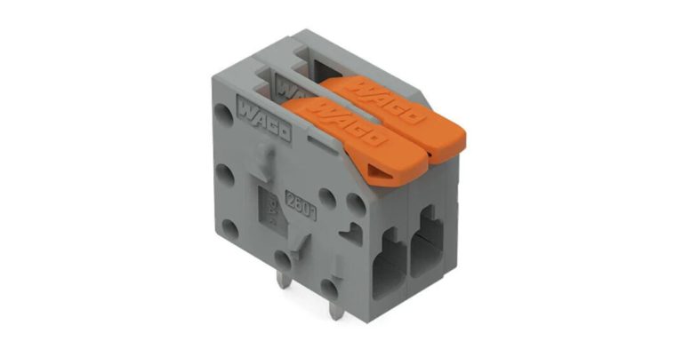 WAGO: 2-Pole PCB Terminal Block With Push-In CAGE CLAMP
