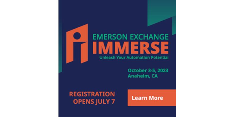 Emerson Exchange Immerse – Registration Now Open for Emerson’s New Software-Focused Automation Conference