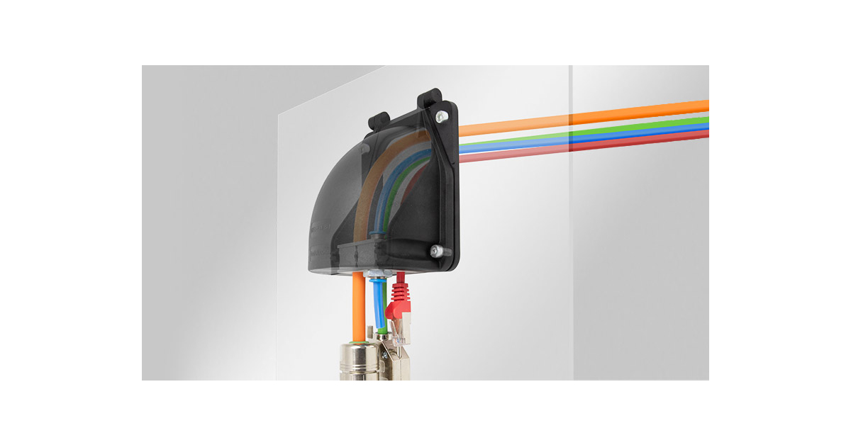 icotek KELFW Split Bulkhead for 90° Cable Entry for Cables With