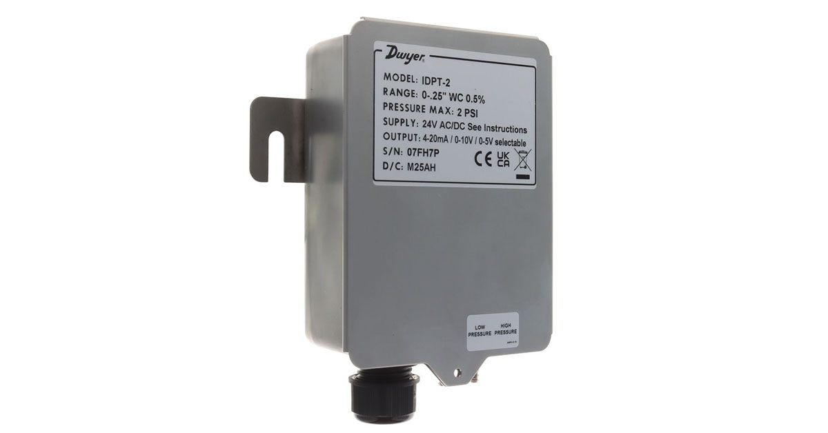 Dwyer: Series IDPT Industrial Differential Pressure Transmitter