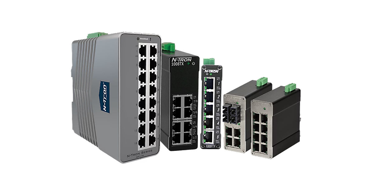 HMS Networks: New N-Tron NT100 Industrial Ethernet Switches for Rugged Ops