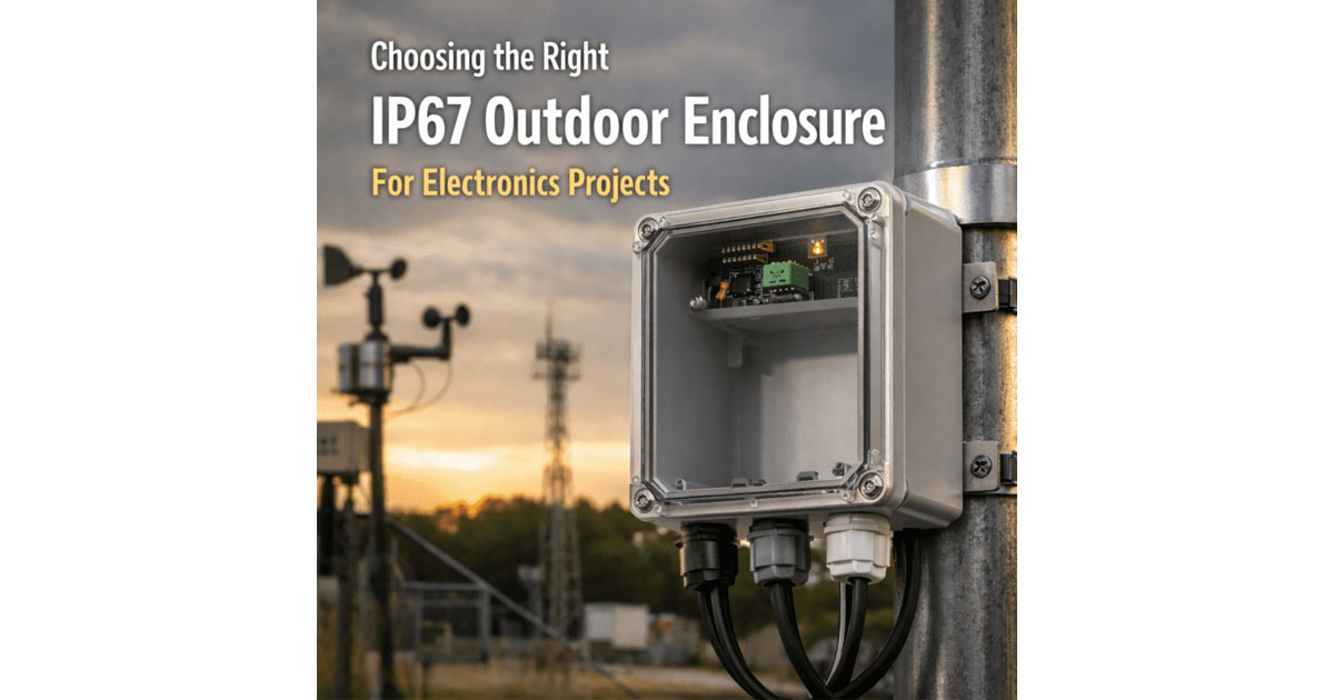 Selecting an IP67 Enclosure for Outdoor Electronics Applications Selecting an IP67 Enclosure for Outdoor Electronics Applications