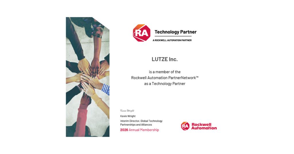 LUTZE Joins Rockwell Automation PartnerNetwork pbus 88 lutze joinsrockwellpartnernetwork 1200