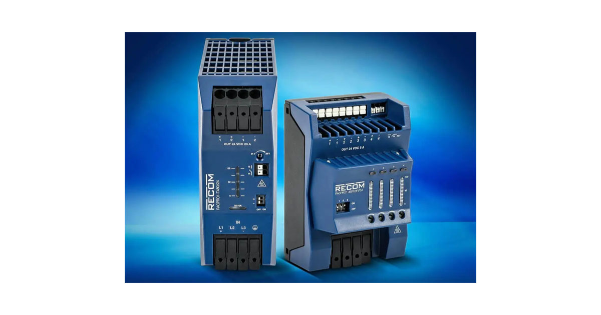 AutomationDirect: RECOM Power RACPRO1 Series Single-Phase Switching Power Supplies