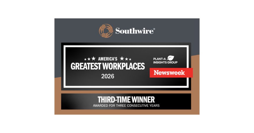 Southwire Named to Newsweek’s America’s Greatest Workplaces List for Third Year in a Row pbus 89 southwire america'sgreatestworkplaces2026 1200