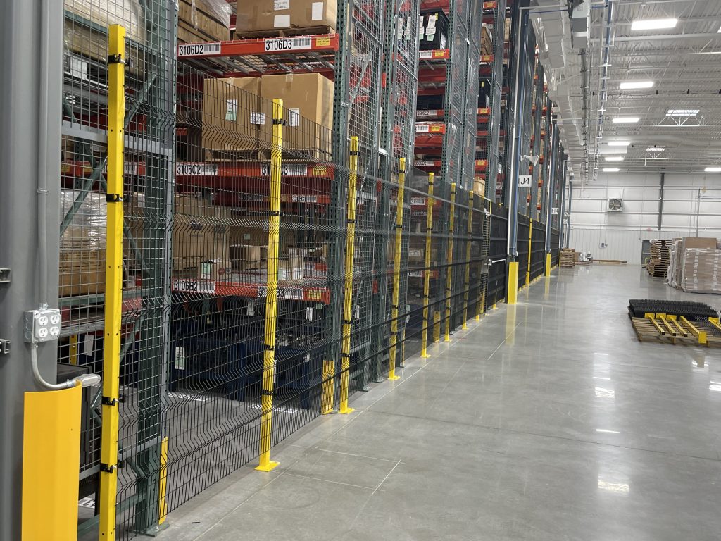 Integrating Safety and Automation: Wire Mesh Guarding for Robotic and Automated Facilities ragewire aisle separation partition spaceguard products