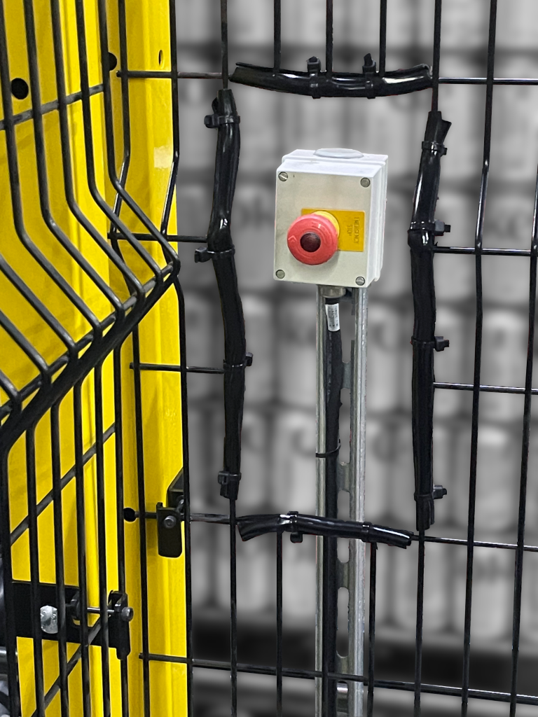 Integrating Safety and Automation: Wire Mesh Guarding for Robotic and Automated Facilities ragewire conveyor guarding beverage manufacturer
