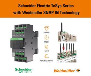 Home Schneider Electric announces TeSys Series with Weidmuller SNAP IN Technology