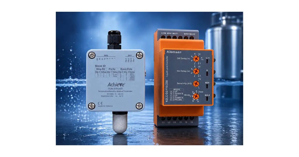 AutomationDirect: Klemsan Liquid Level Controller and AchieVe Wall-Mount Humidity Sensor pbus 91 automation klemsancontrollerachievesensor 1200